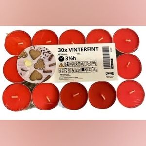 IKEA VINTERFINT Red Tealight Candles